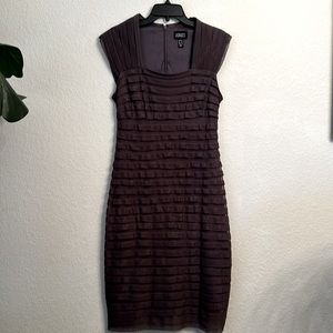 Grey size 14 Adrianna PAPELL sheath dress. Sleeveless. Square neck. Beautiful